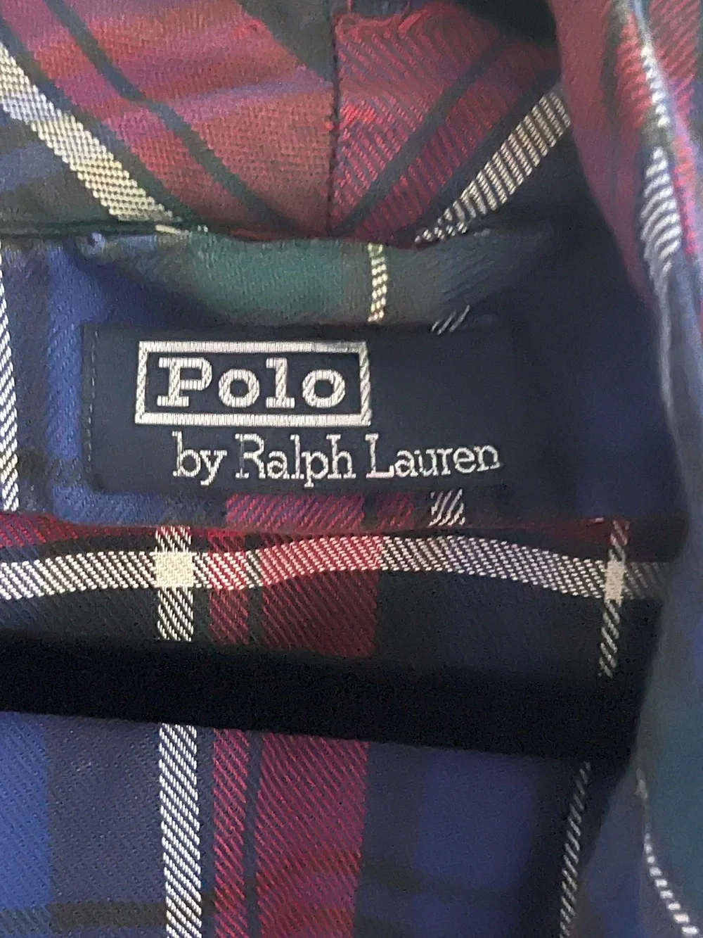 Polo by Ralph Lauren men’s  Plaid Wrap robe - Blue/Red/Green with belt